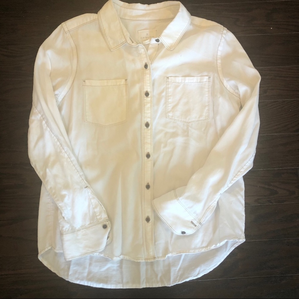 *SOLD* Caslon from Nordstrom - white Oxford button-up